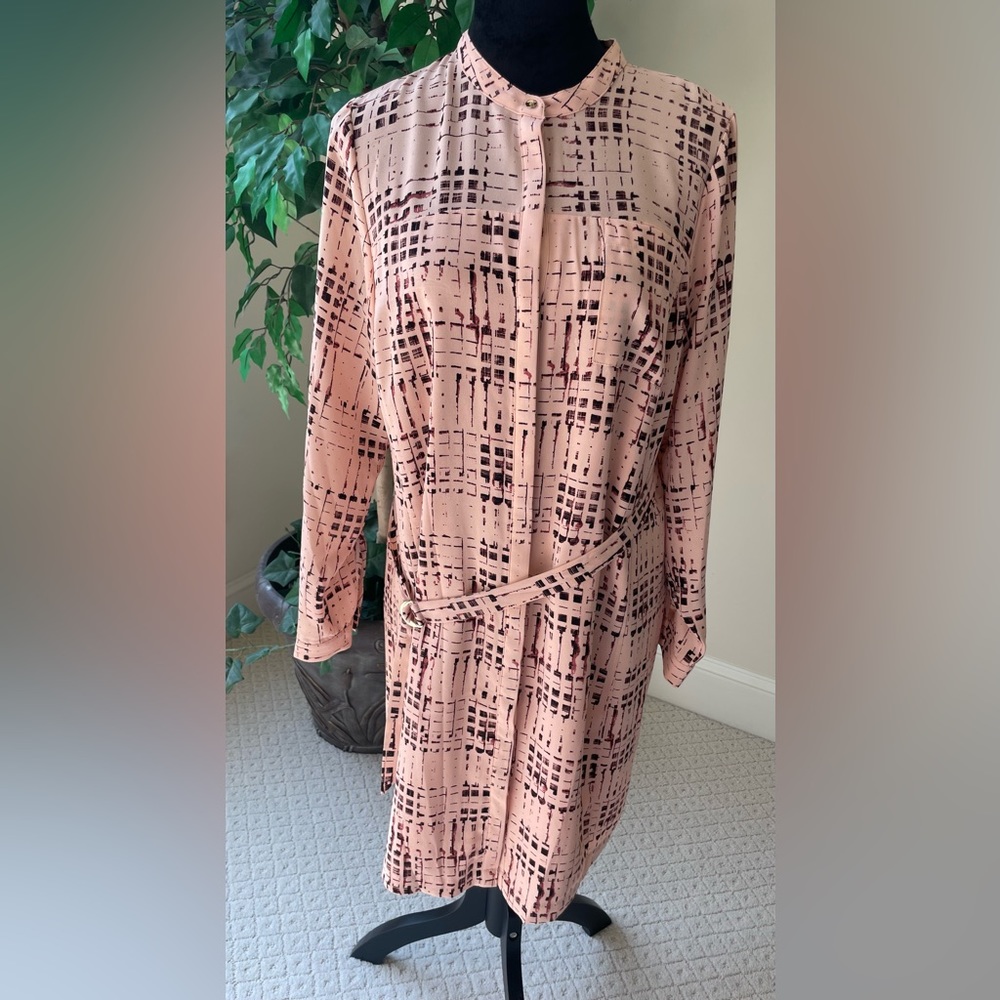 Apt. 9, Dresses,Pink Printed Belted Midi Dress